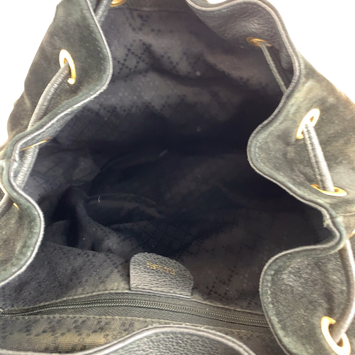 Gucci Backpack 003 58 0016 Suede Black Brown Backpack Backpack Bamboo Old Gucci Women