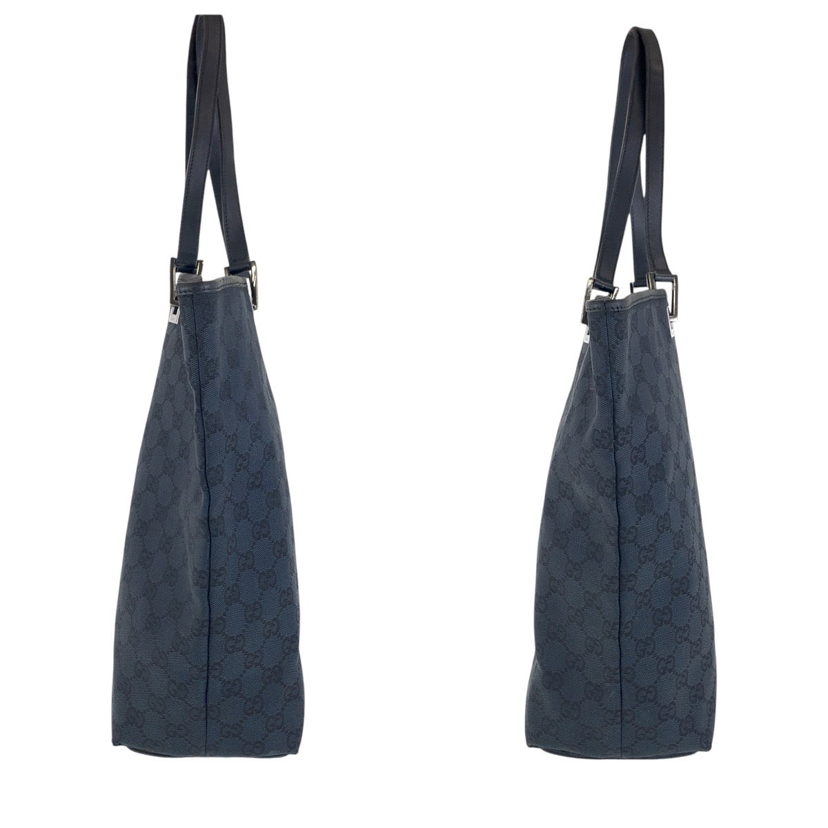 Gucci Tote Bag 31243 Gg Canvas Black Silvermetal