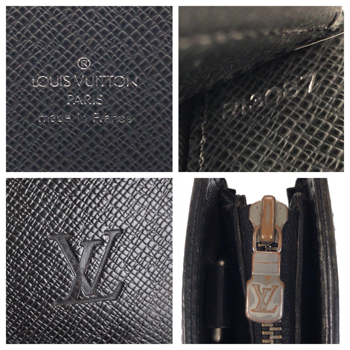 Louis Vuitton Business Bag M30052 Leather Ardoise Black Silvermetal Business Bag Briefcase Taiga