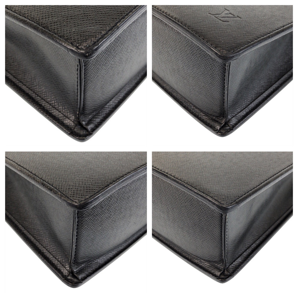 Louis Vuitton Business Bag M30052 Leather Ardoise Black Silvermetal Business Bag Briefcase Taiga
