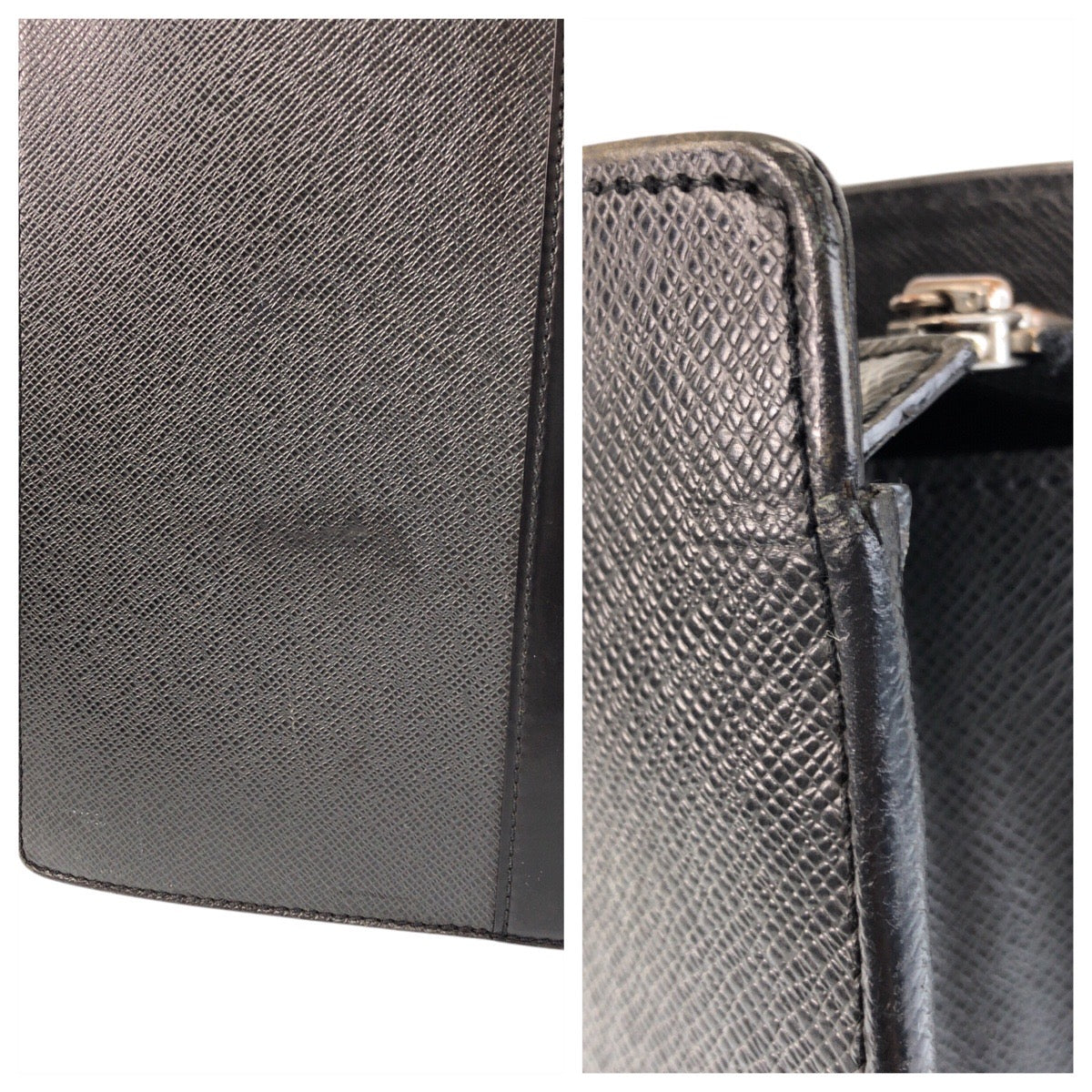 Louis Vuitton Business Bag M30052 Leather Ardoise Black Silvermetal Business Bag Briefcase Taiga