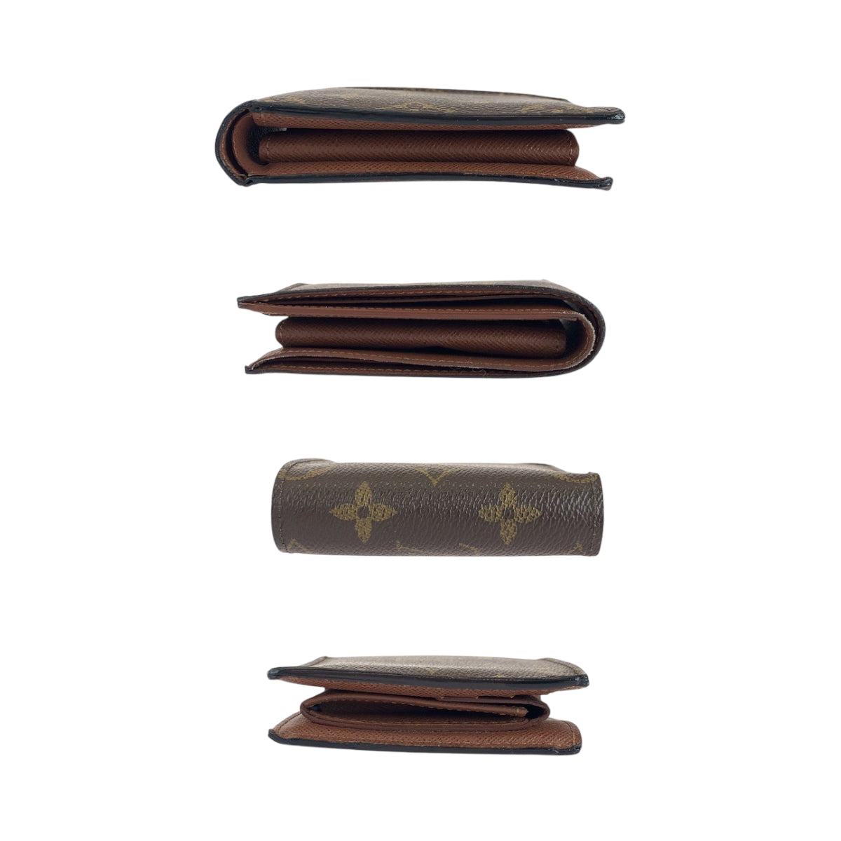 Louis Vuitton Bifold Wallet M61675 Pvc Brown Folding Wallet Compact Wallet Monogram Portefeuille