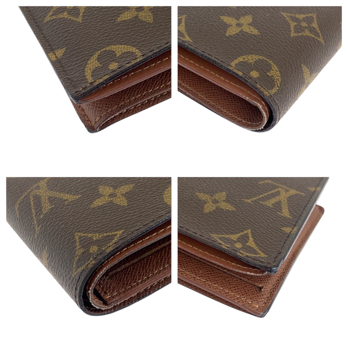 Louis Vuitton Bifold Wallet M61675 Pvc Brown Folding Wallet Compact Wallet Monogram Portefeuille