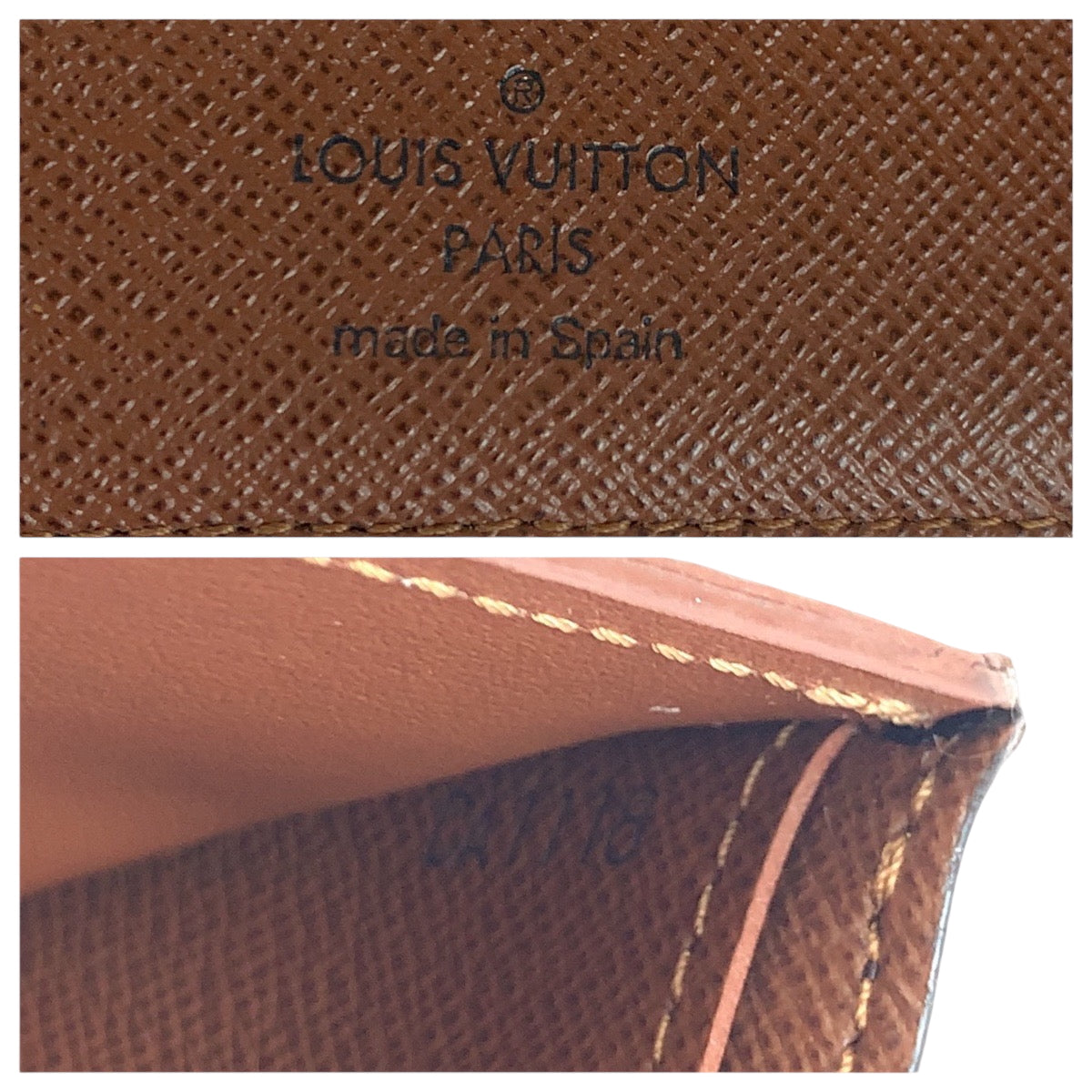 Louis Vuitton Bifold Wallet M61675 Pvc Brown Folding Wallet Compact Wallet Monogram Portefeuille