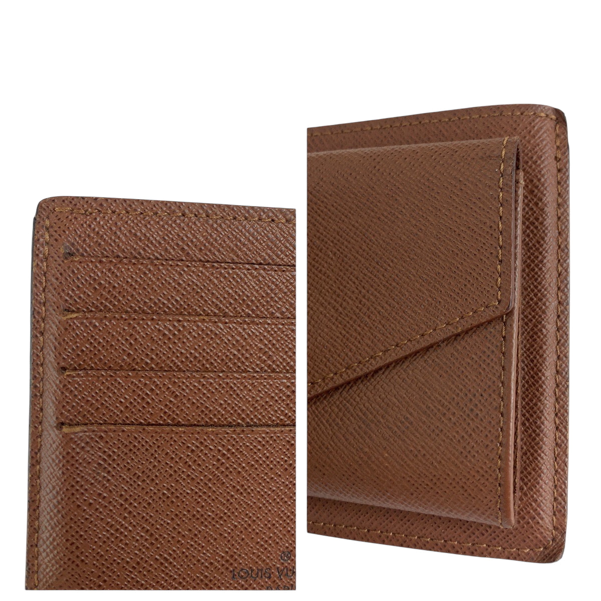 Louis Vuitton Bifold Wallet M61675 Pvc Brown Folding Wallet Compact Wallet Monogram Portefeuille