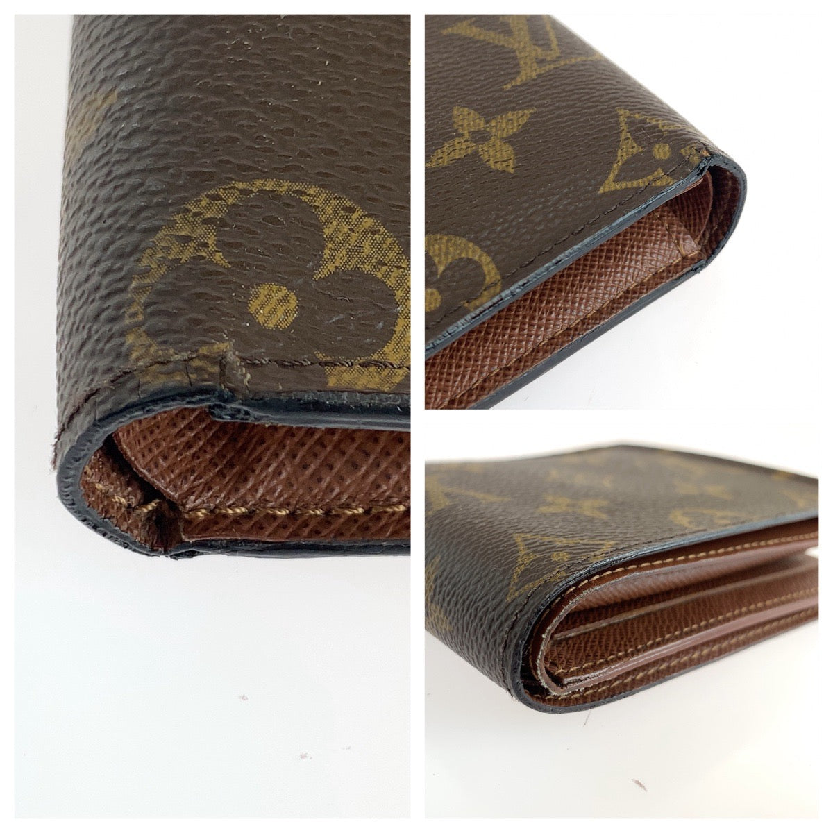 Louis Vuitton Bifold Wallet M61675 Pvc Brown Folding Wallet Compact Wallet Monogram Portefeuille