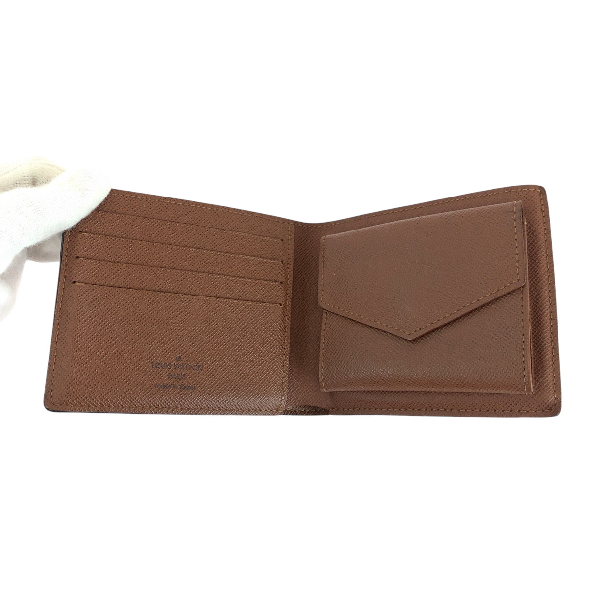 Louis Vuitton Bifold Wallet M61675 Pvc Brown Folding Wallet Compact Wallet Monogram Portefeuille