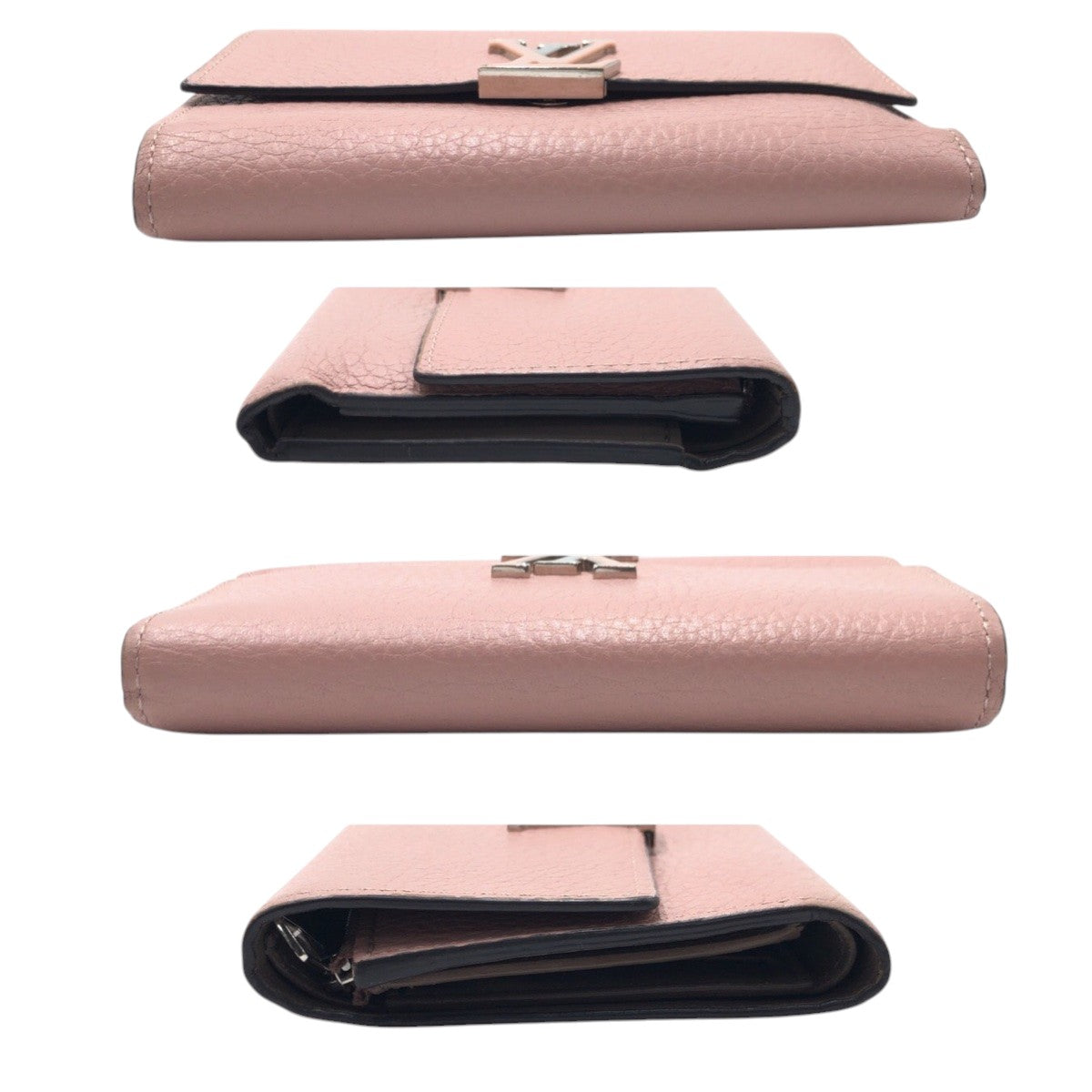 Louis Vuitton Tri-Fold Wallet M62156 Leather Pink Tri-Fold Wallet Folded Wallet Compact Wallet