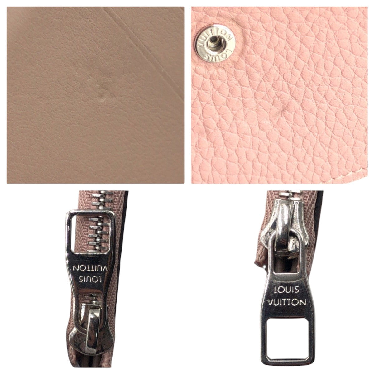 Louis Vuitton Tri-Fold Wallet M62156 Leather Pink Tri-Fold Wallet Folded Wallet Compact Wallet
