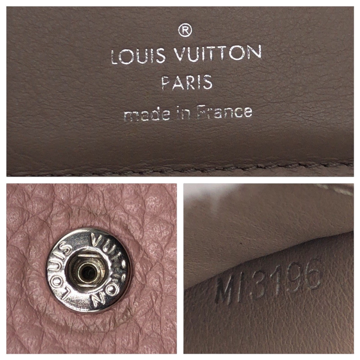 Louis Vuitton Tri-Fold Wallet M62156 Leather Pink Tri-Fold Wallet Folded Wallet Compact Wallet