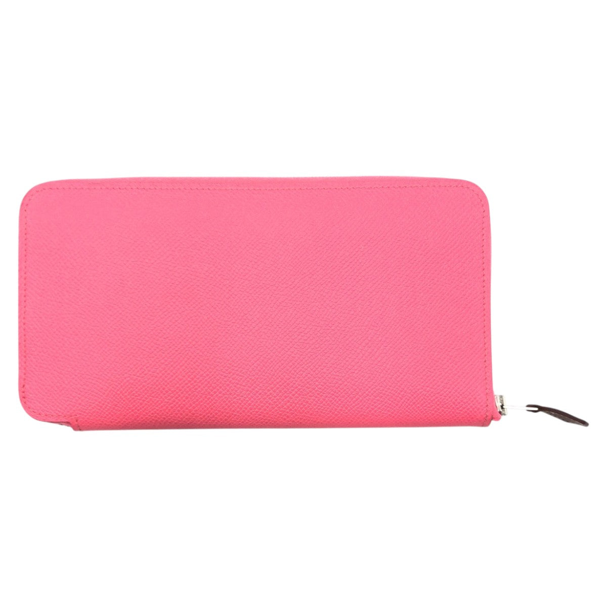 Hermes Long Wallet Purse Epsom Pink Rose Azalee Silvermetal Long Wallet Purse Zip Around Azap Long
