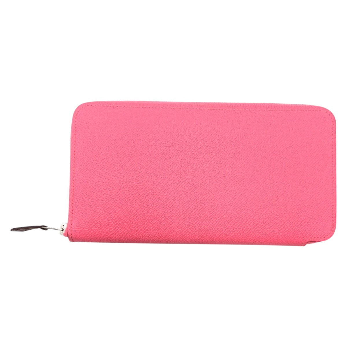 Hermes Long Wallet Purse Epsom Pink Rose Azalee Silvermetal Long Wallet Purse Zip Around Azap Long