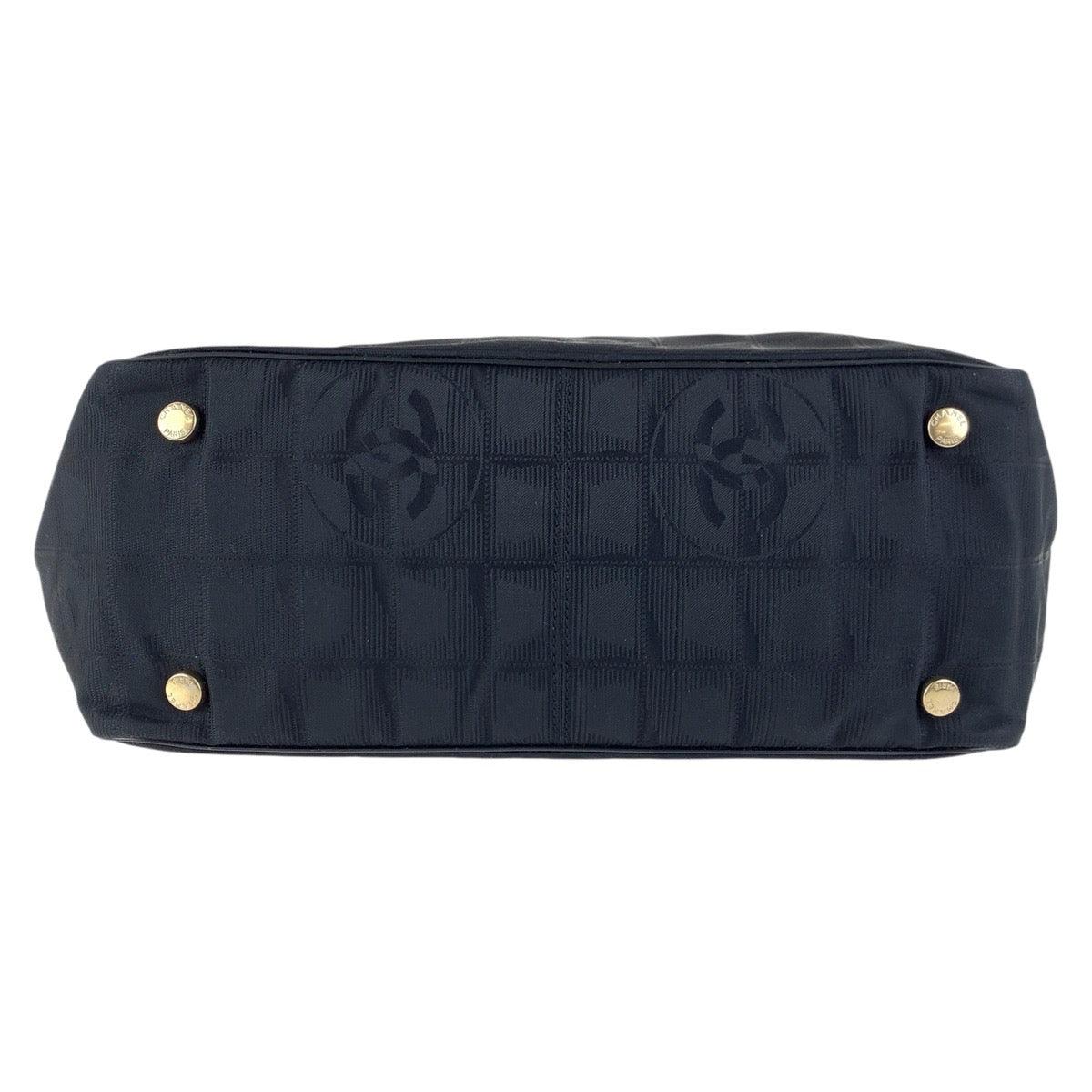 Chanel Tote Bag Canvas, Leather Black Goldmetal Tote Bag Shoulder Bag New Travel Line Coco Mark