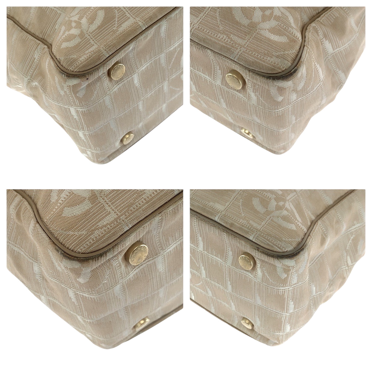 Chanel Tote Bag Canvas, Leather Beige Tote Bag Shoulder Bag New Travel Line Women