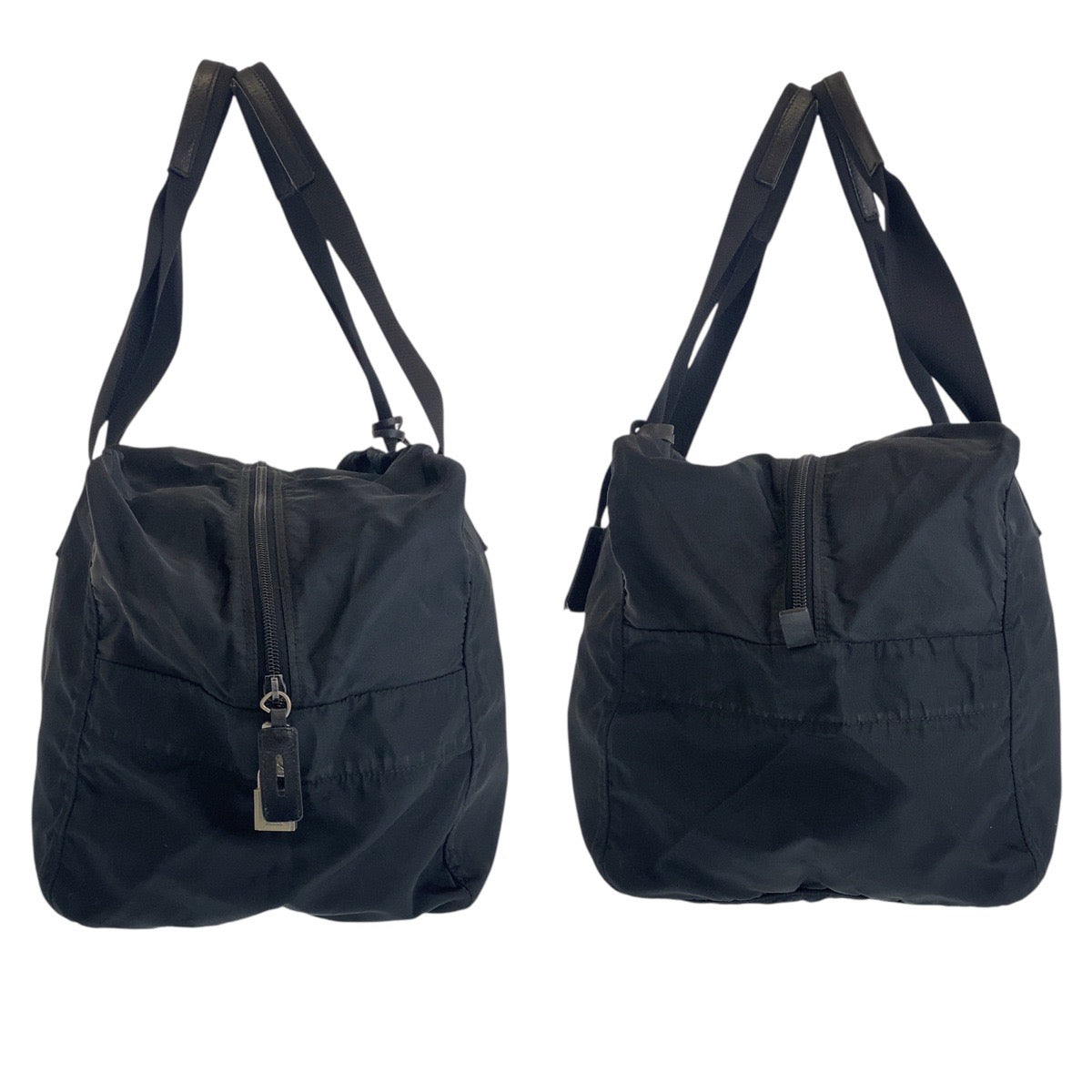 Prada Boston Duffel Bag Nylon Black Boston Duffel Bag Handbag Unisex Test Triangle With Logo Women