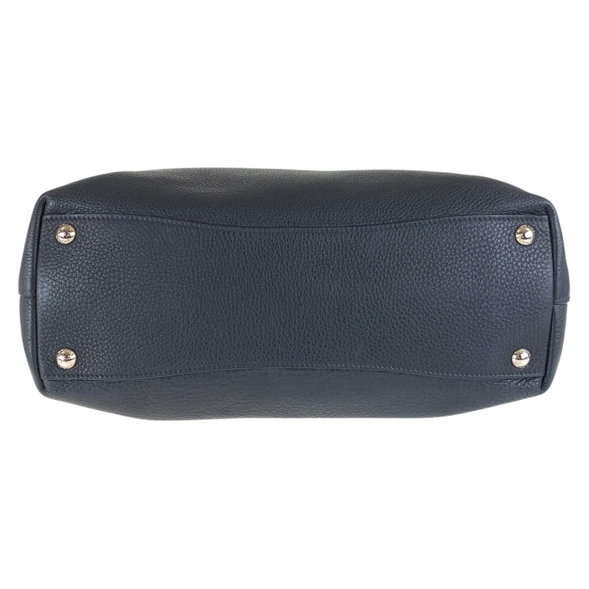 Prada Tote Bag Leather Black Silvermetal Tote Bag Shoulder Bag 2Way Vittero Dyno Triangle With Logo