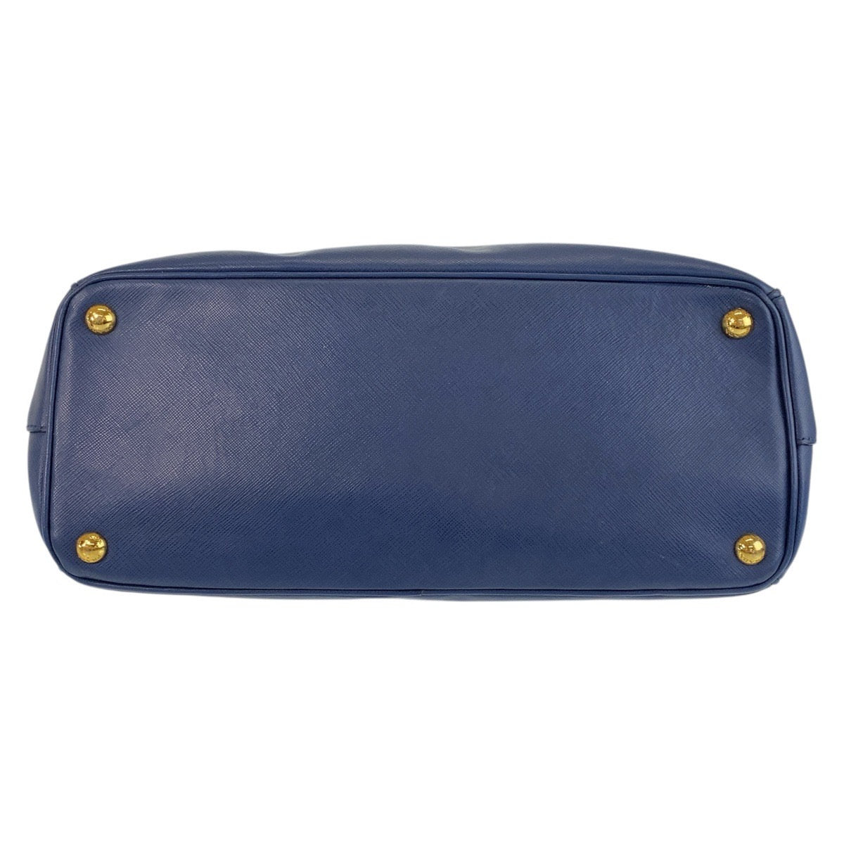 Prada Handbag Leather Blue Goldmetal Handbag Shoulder Bag 2Way Safiano Galleria Trianglewith Logo