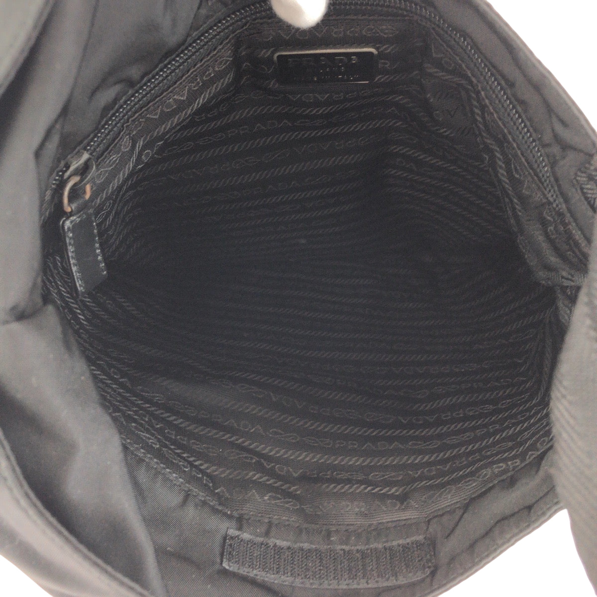Prada Shoulder Bag Nylon Black Silvermetal Shoulder Bag Sacoche Test Triangle With Logo Women