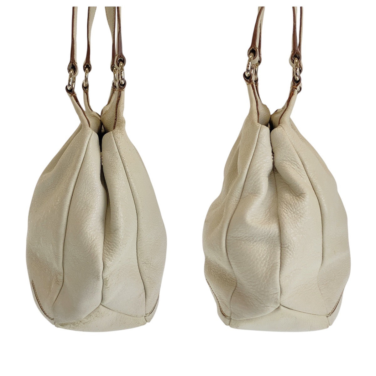 Prada Shoulder Bag Leather White Silvermetal Women