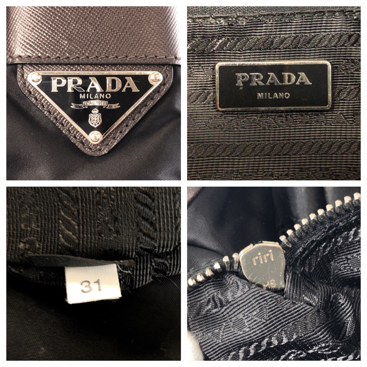 Prada Shoulder Bag Nylon Black Silvermetal Shoulder Bag Messenger Bag Test Triangle With Logo Women