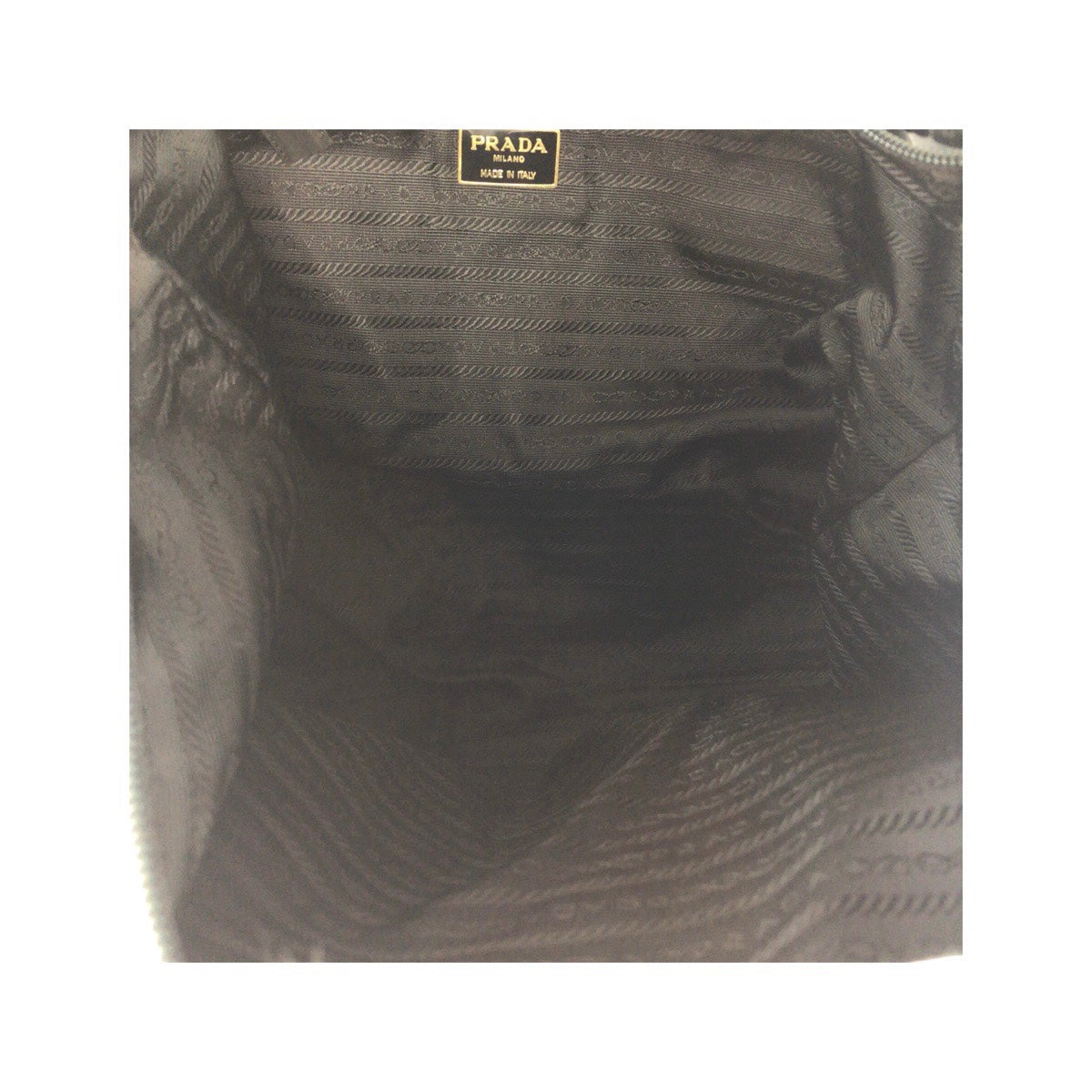 Prada Tote Bag Nylon Black Goldmetal Tote Bag Shoulder Bag Test Logo Embroidery Women