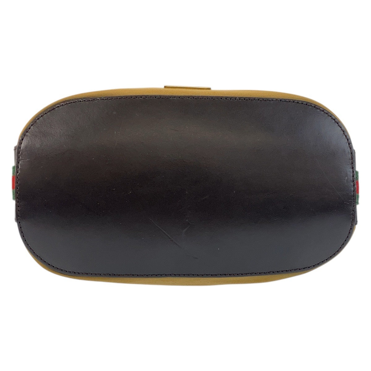 Gucci Shoulder Bag 4286 Canvas, Leather Camel Black Gold Metal Sherry Line Women