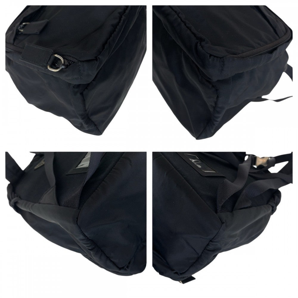 Prada Backpack Nylon Black Silvermetal Backpacks & Daypacks Backpacks Test Triangle With Logo Women