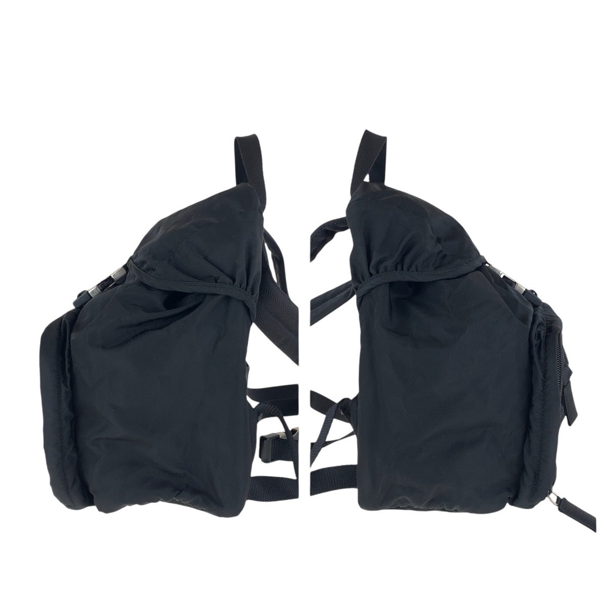 Prada Backpack Nylon Black Silvermetal Backpacks & Daypacks Backpacks Test Triangle With Logo Women