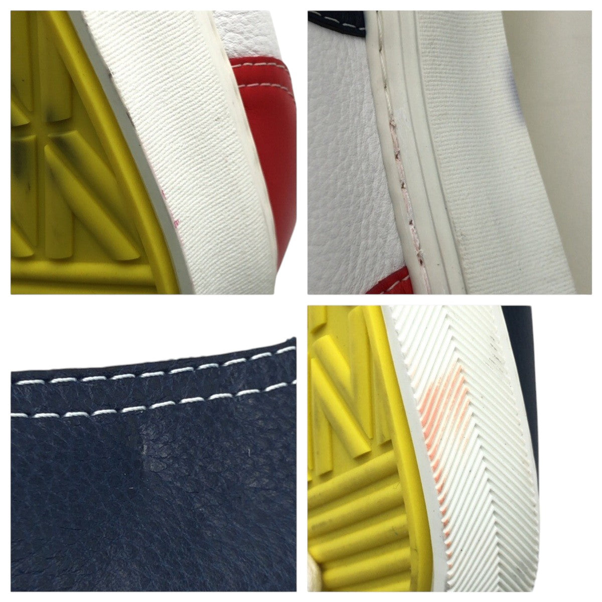 Louis Vuitton Sneakers Ms0139 Leather Navy White Red Sneakers Shoes Trocadero Line Mens 10