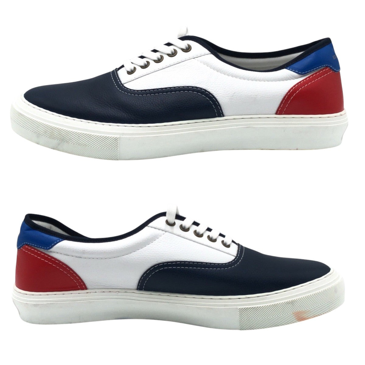 Louis Vuitton Sneakers Ms0139 Leather Navy White Red Sneakers Shoes Trocadero Line Mens 10