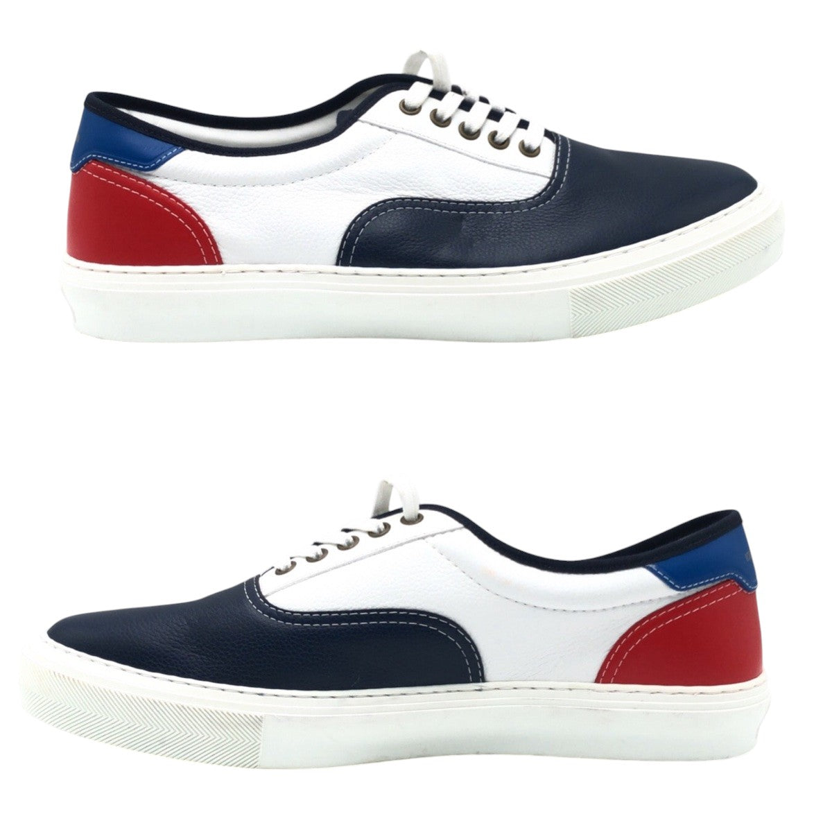 Louis Vuitton Sneakers Ms0139 Leather Navy White Red Sneakers Shoes Trocadero Line Mens 10