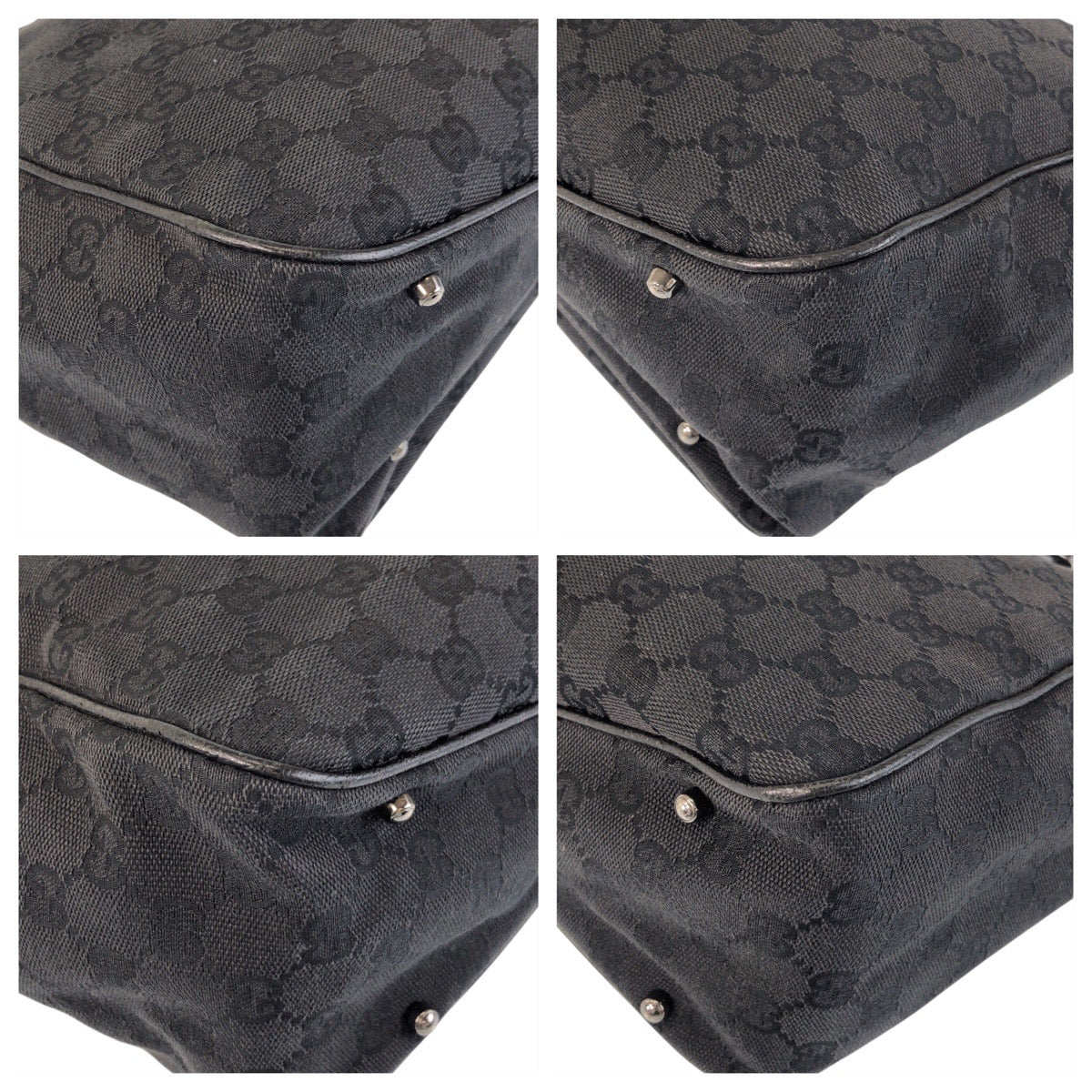 Gucci Tote Bag 113017 Gg Canvas, Leather Black Black Tote Bag Shoulder Bag Women