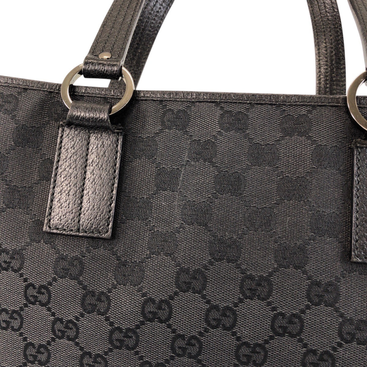 Gucci Tote Bag 113017 Gg Canvas, Leather Black Black Tote Bag Shoulder Bag Women