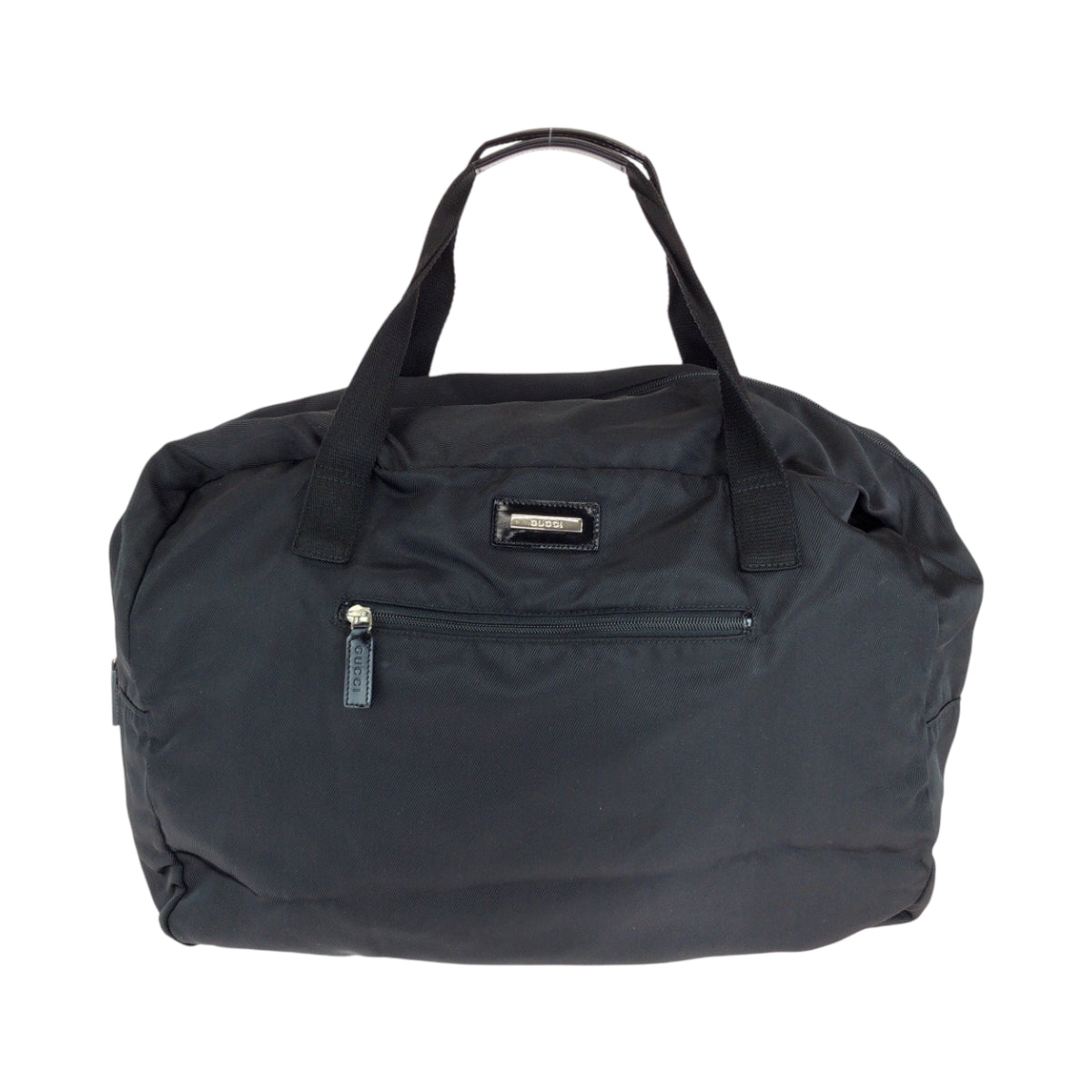 Gucci Boston Duffel Bag 012 0389 Nylon Black Silvermetal Boston Duffel Bag Handbag Women