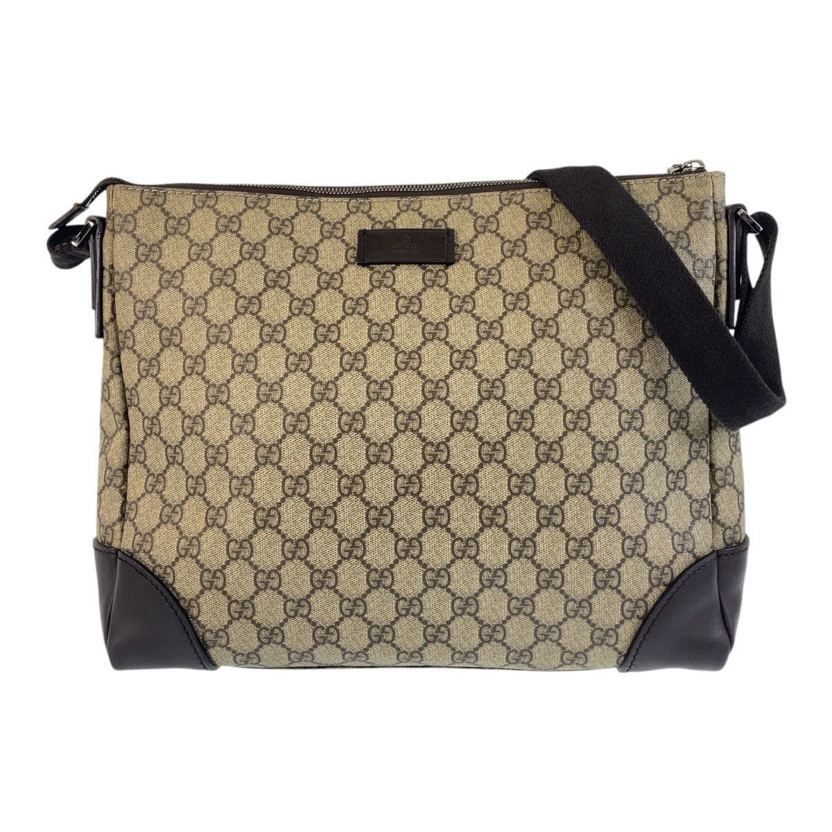 Gucci Shoulder Bag 110054 Gg Supreme Canvas, Leather Beige Shoulder Bag Messenger Bag Women