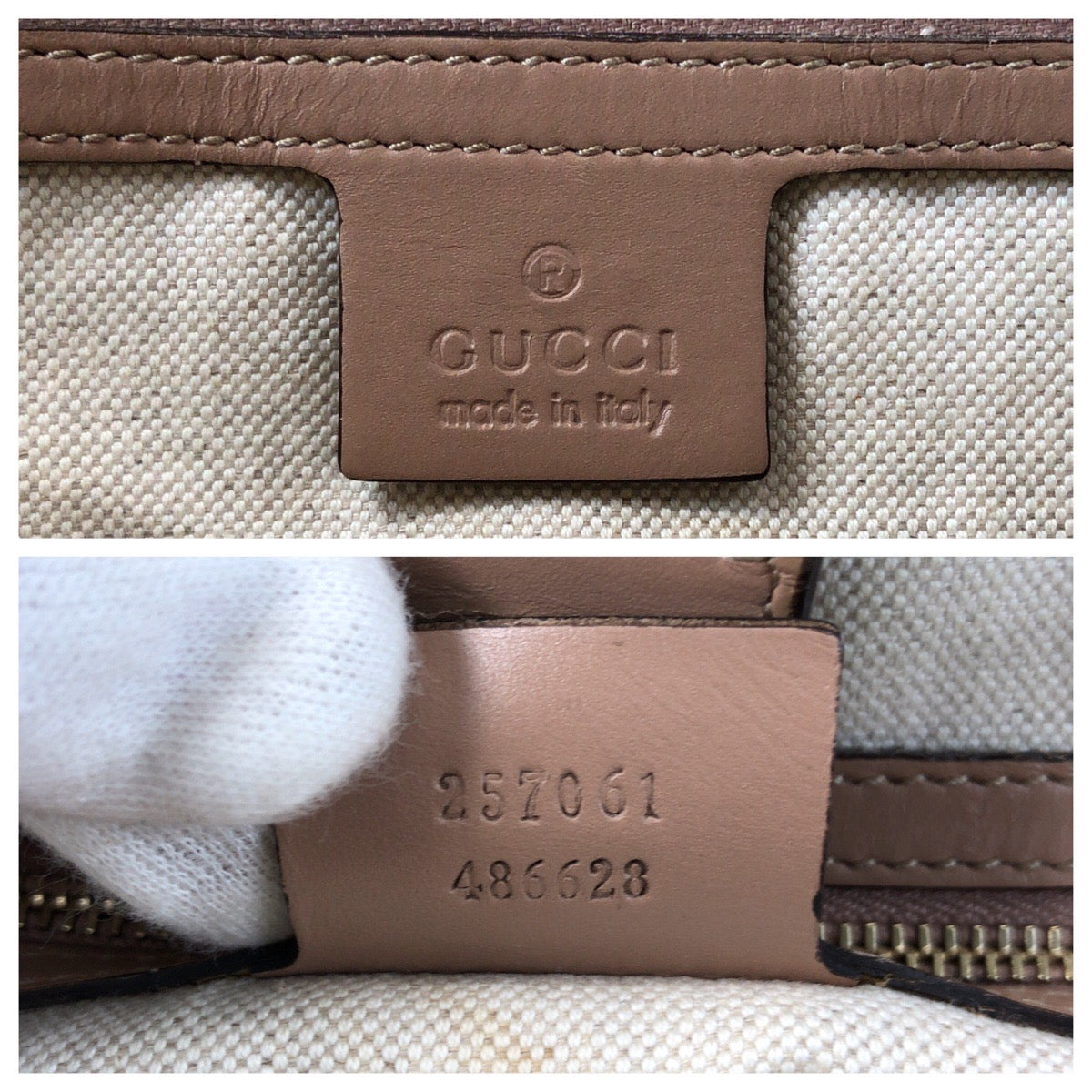 Gucci Tote Bag 257061 Gg Canvas, Leather Beige Tote Bag Shoulder Bag Mayfair Women
