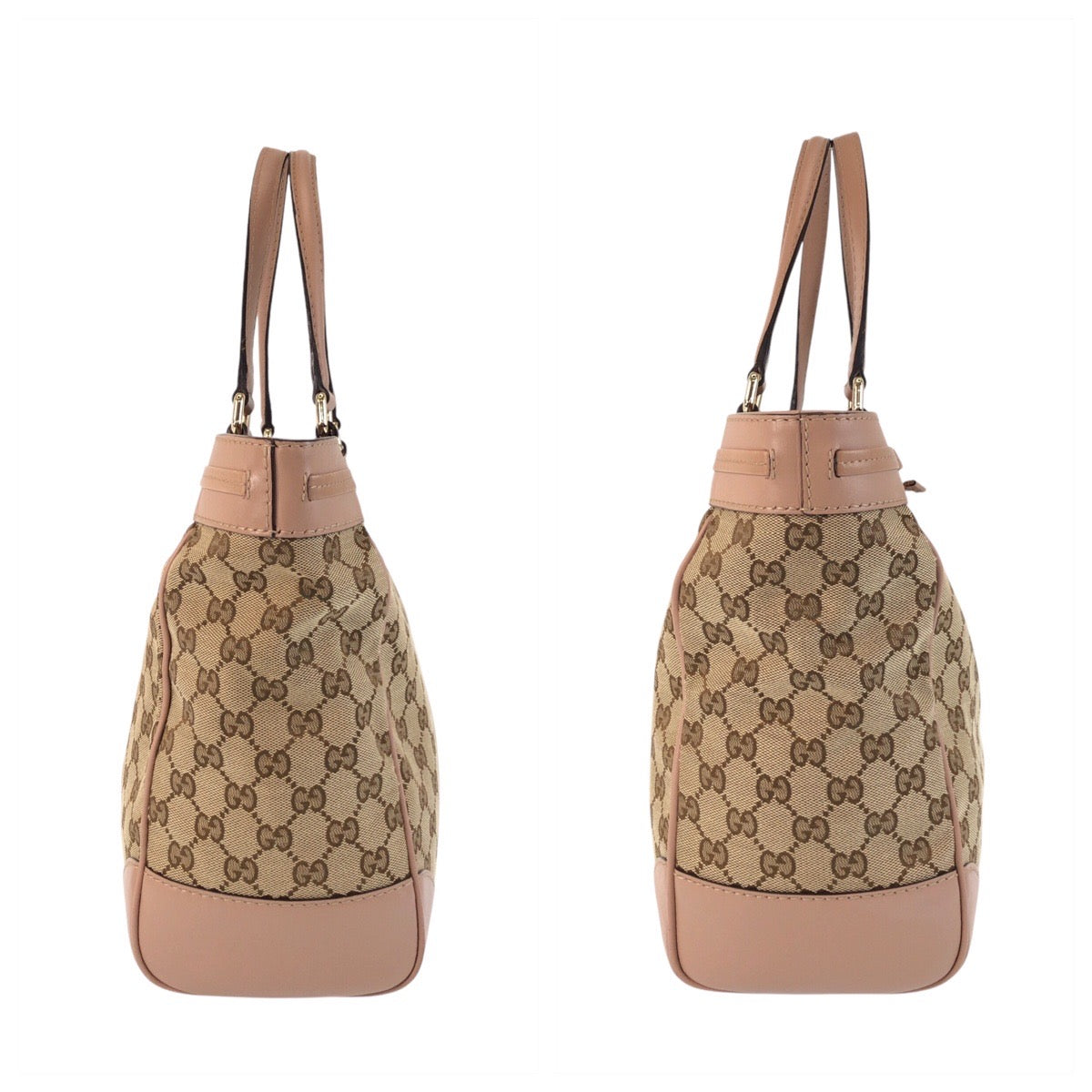 Gucci Tote Bag 257061 Gg Canvas, Leather Beige Tote Bag Shoulder Bag Mayfair Women