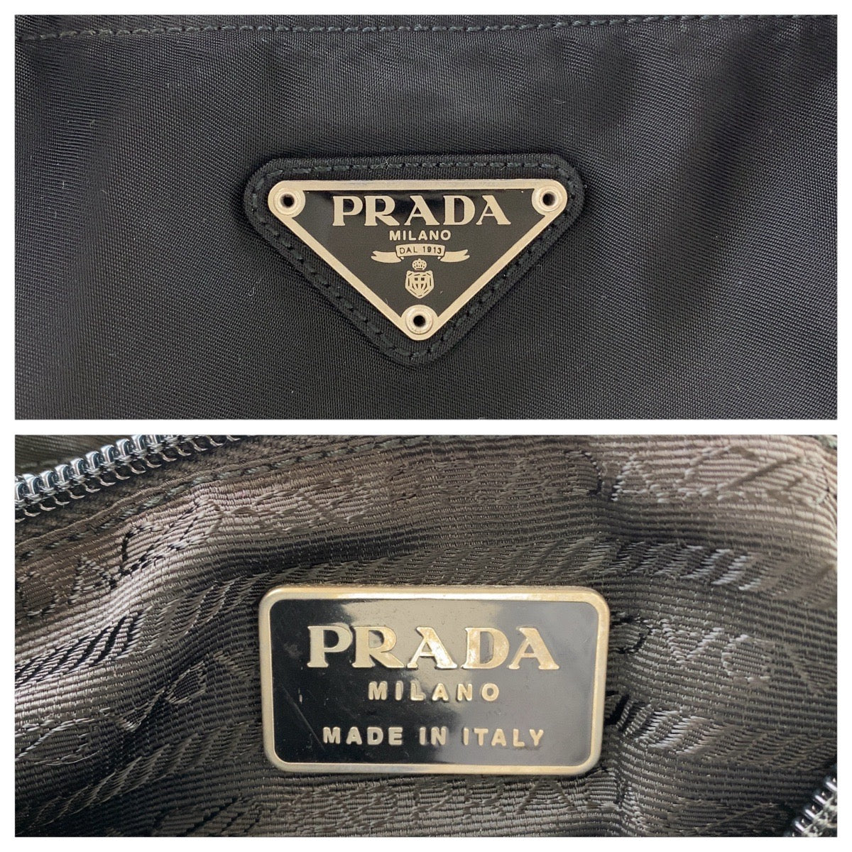 Prada Tote Bag Nylon Black Tote Bag Shoulder Bag Test Triangle With Logo Women