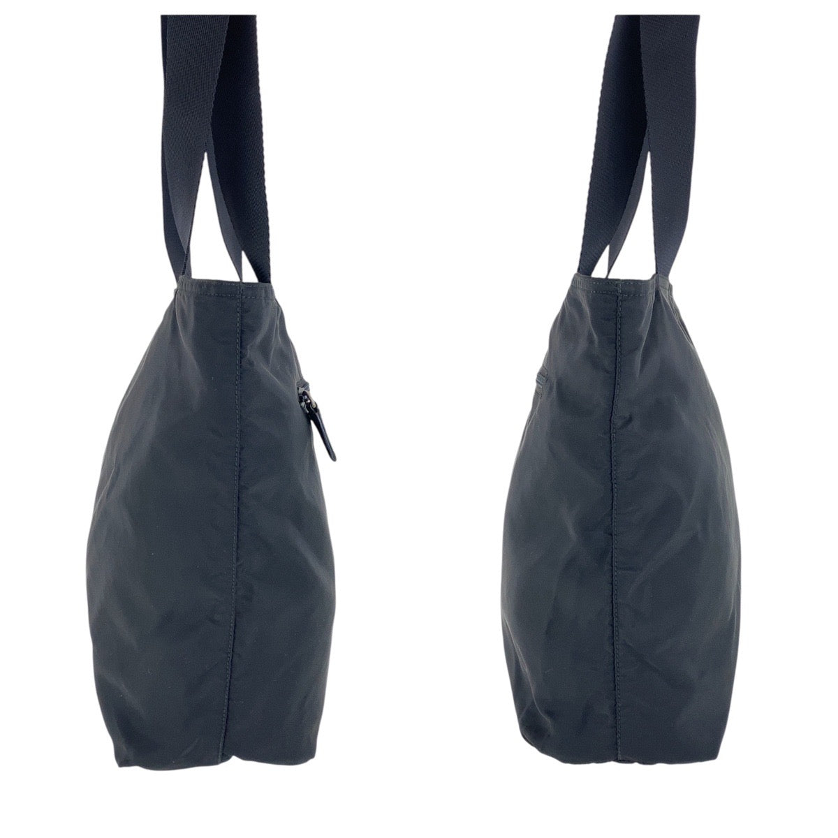 Prada Tote Bag Nylon Black Tote Bag Shoulder Bag Test Triangle With Logo Women