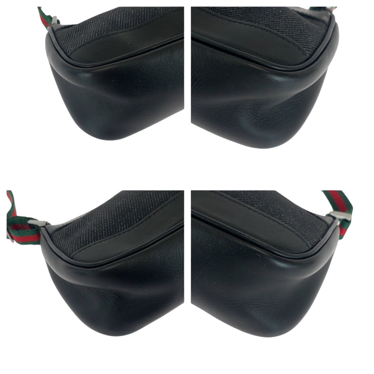 Gucci Handbag 92320 Canvas, Leather Black Silvermetal Handbag Accessory Pouch Sherry Line Women