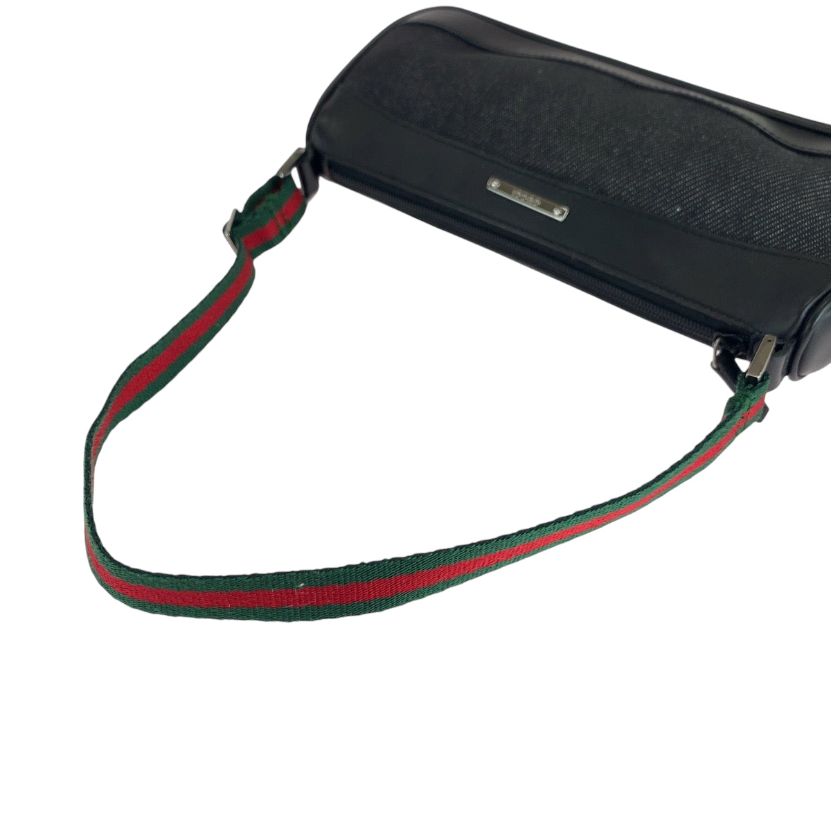 Gucci Handbag 92320 Canvas, Leather Black Silvermetal Handbag Accessory Pouch Sherry Line Women