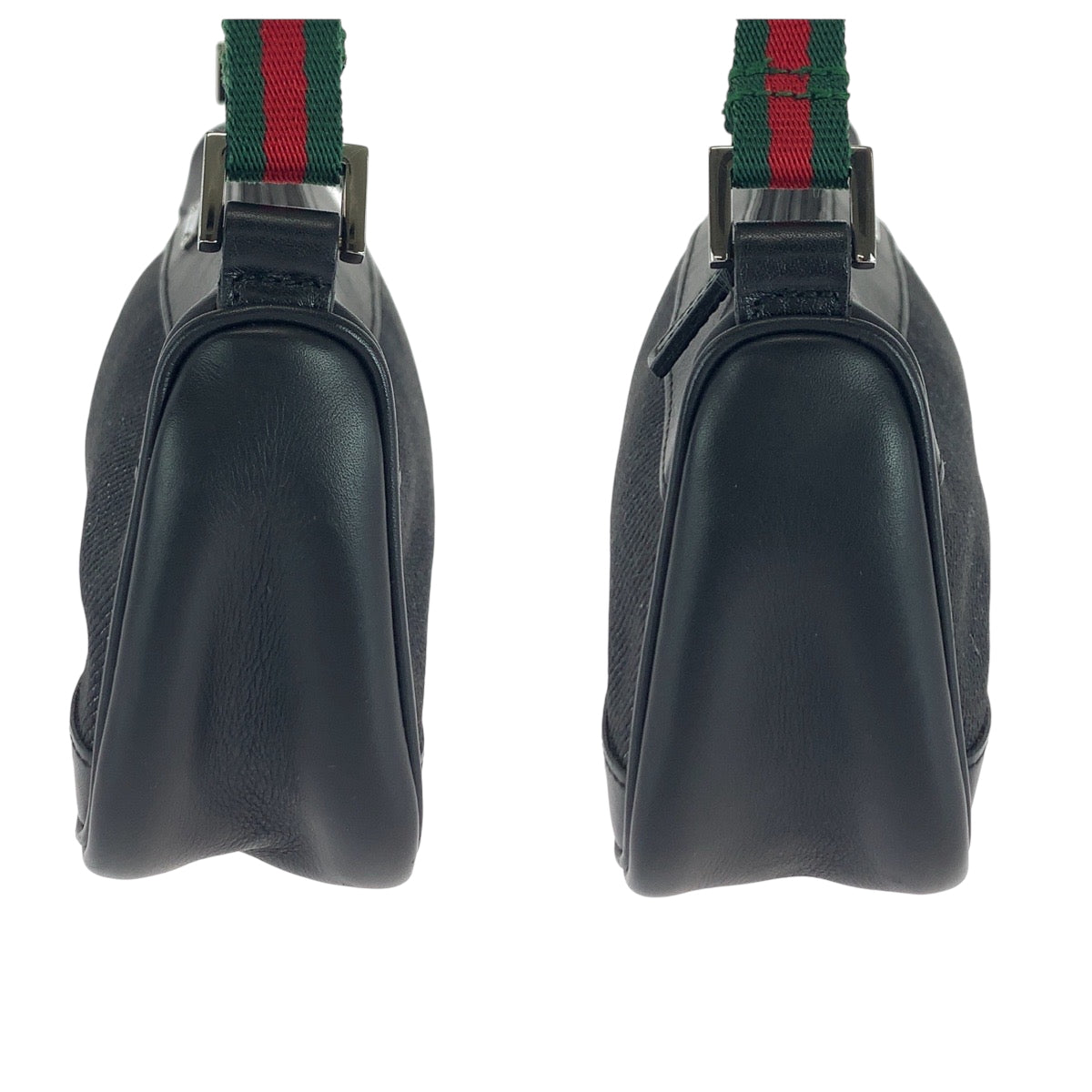 Gucci Handbag 92320 Canvas, Leather Black Silvermetal Handbag Accessory Pouch Sherry Line Women