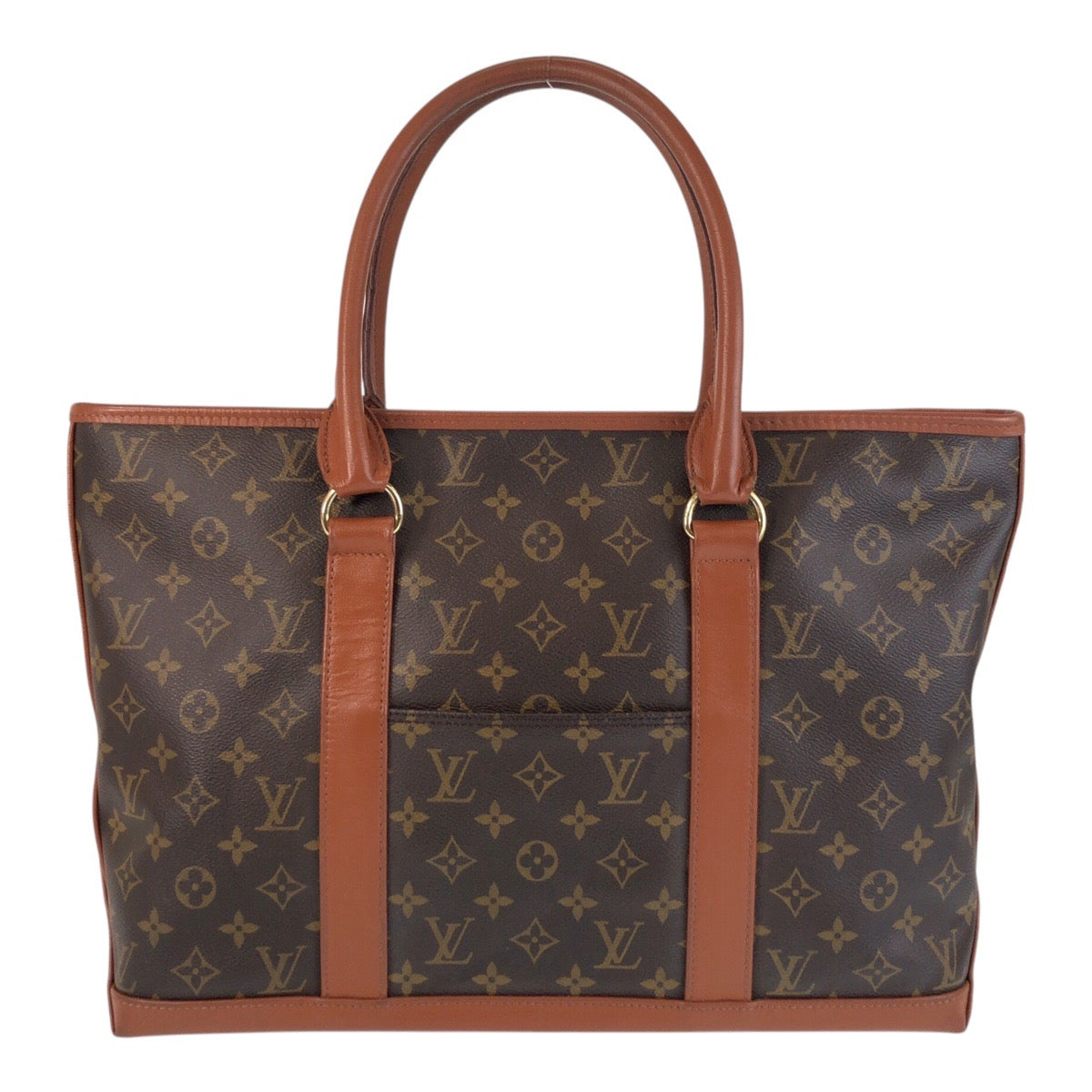 Louis Vuitton Tote Bag M42425 Pvc, Leather Brown Gold Metal Tote Bag Shoulder Bag Monogram Weekend
