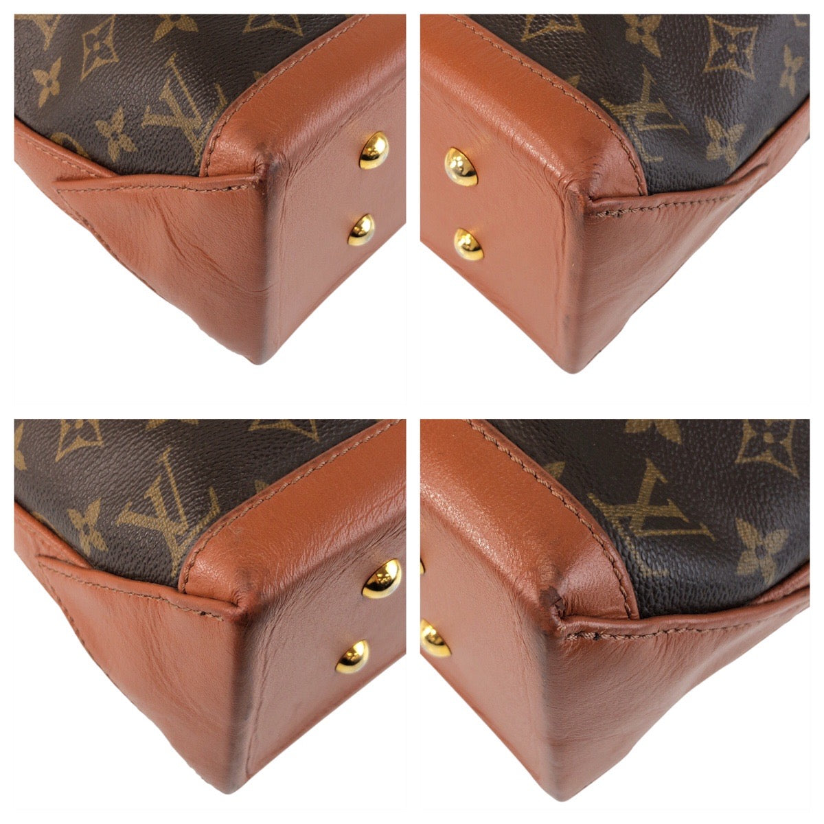 Louis Vuitton Tote Bag M42425 Pvc, Leather Brown Gold Metal Tote Bag Shoulder Bag Monogram Weekend