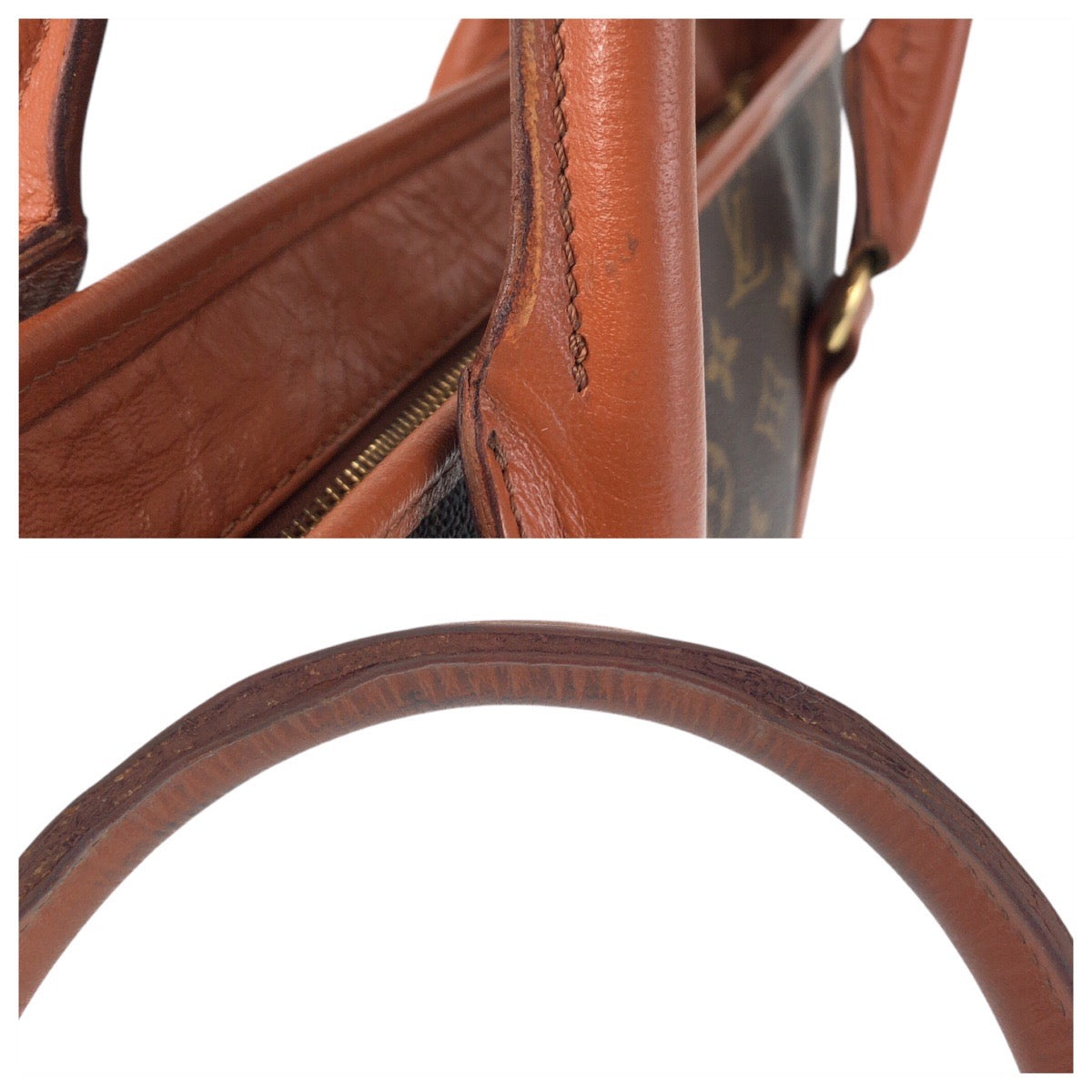 Louis Vuitton Tote Bag M42425 Pvc, Leather Brown Gold Metal Tote Bag Shoulder Bag Monogram Weekend