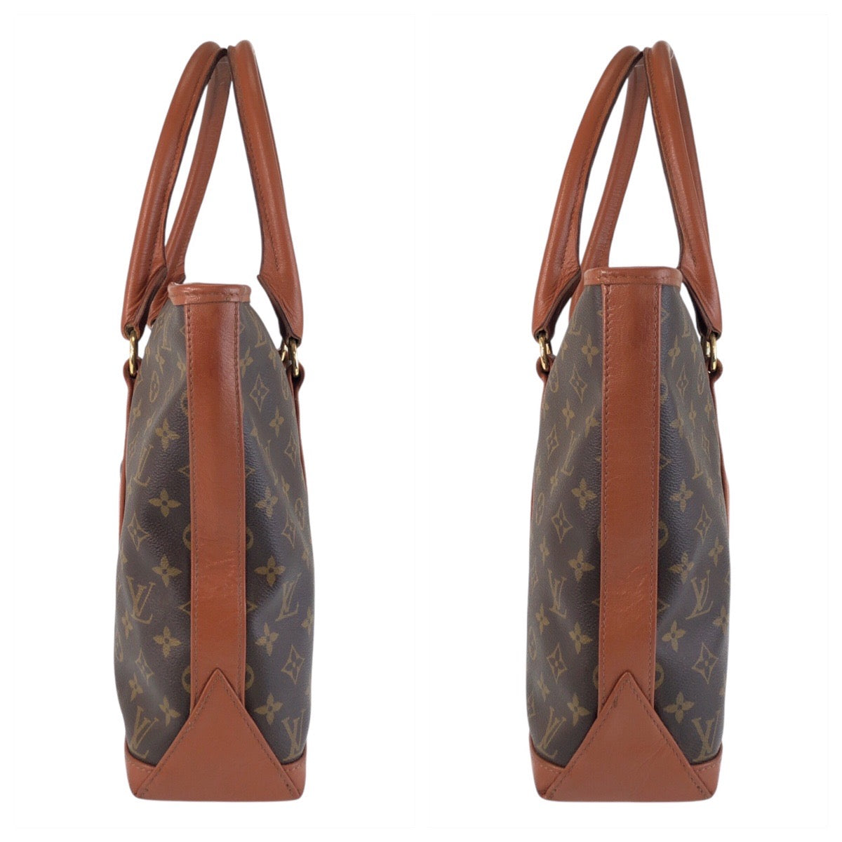 Louis Vuitton Tote Bag M42425 Pvc, Leather Brown Gold Metal Tote Bag Shoulder Bag Monogram Weekend