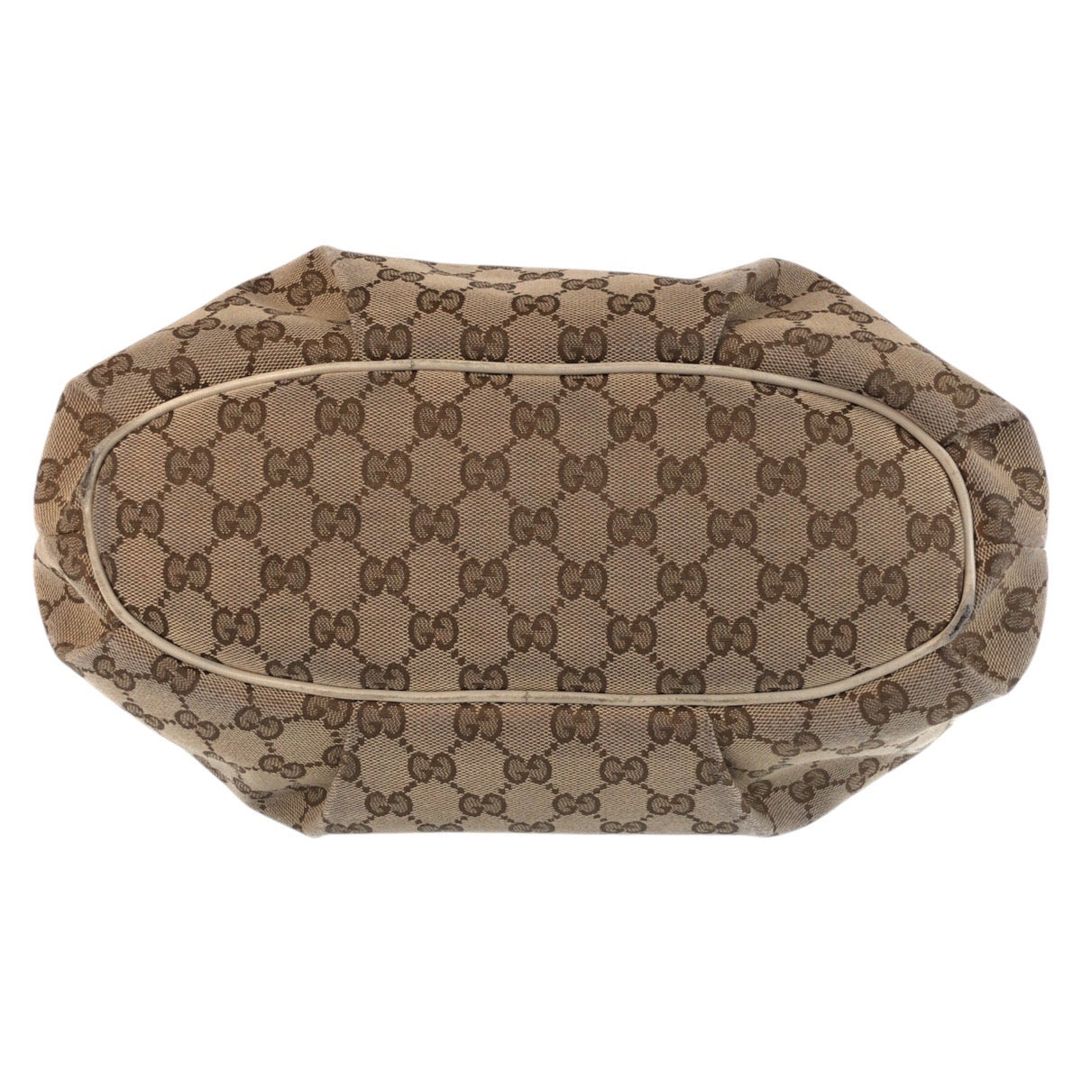 Gucci Shoulder Bag 388930 Gg Canvas, Leather Beige Ivory Gold Metal Shoulder Bag Messenger Bag Women