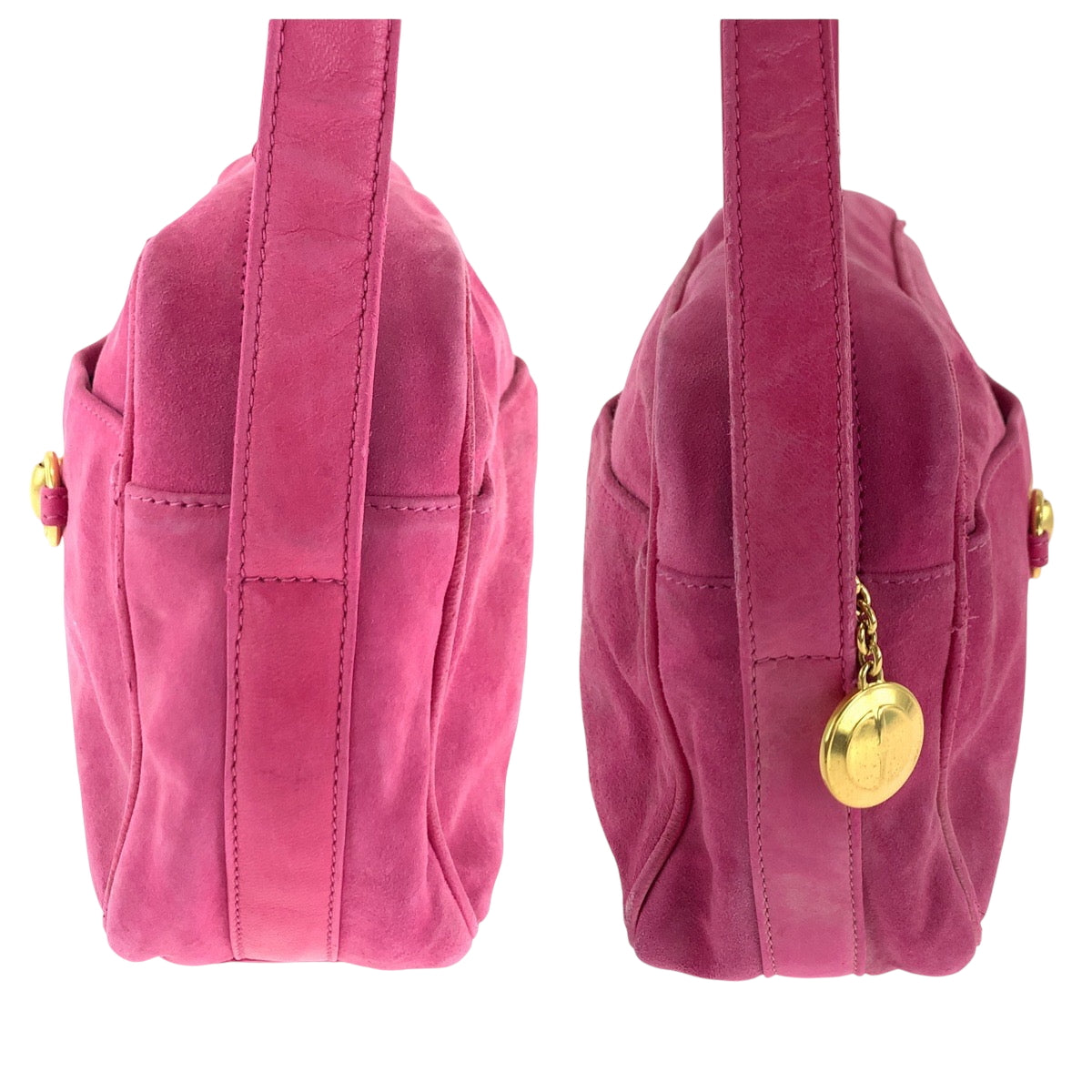Gucci Shoulder Bag 007 3444 0221 Suede Pink Shoulder Bag Pochette Old Gucci Horsebit Women
