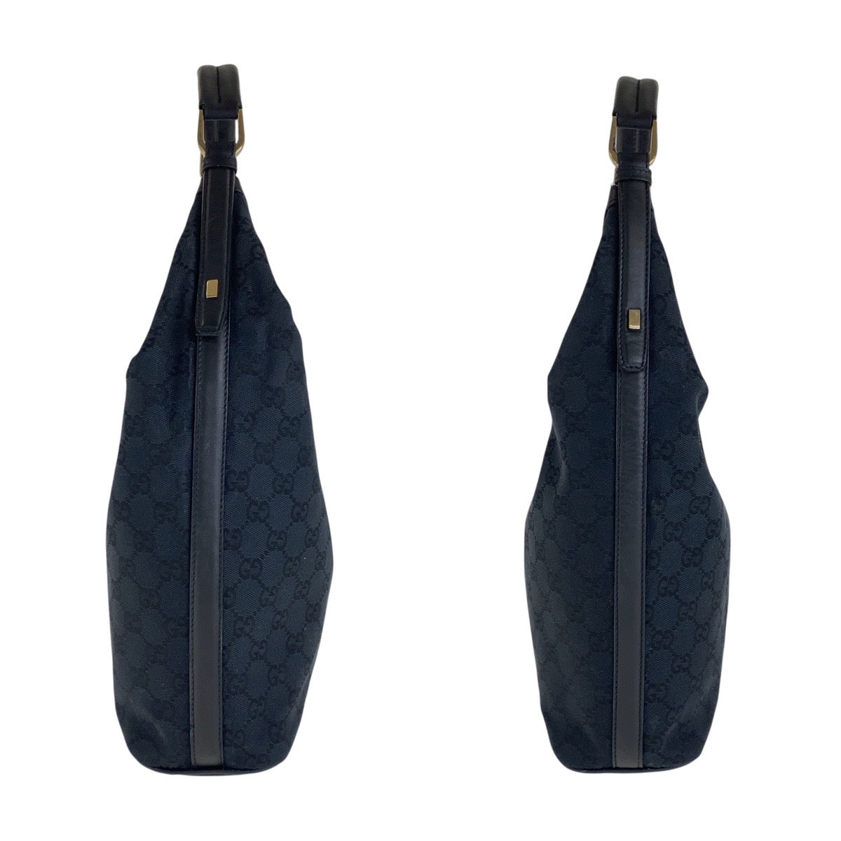 Gucci Shoulder Bag 001 4288 Gg Canvas, Leather Black Goldmetal Shoulder Bag Handbag Women