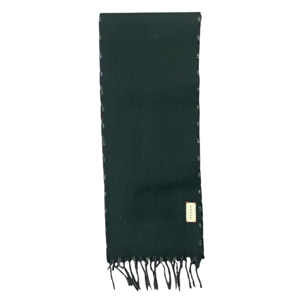 Gucci Scarf 429736 Wool Brown Green Multicolor Mens